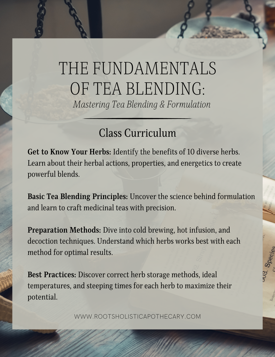 Live Course: Mastering Tea Blending & Formulation